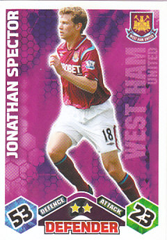 Jonathan Spector West Ham United 2009/10 Topps Match Attax #309